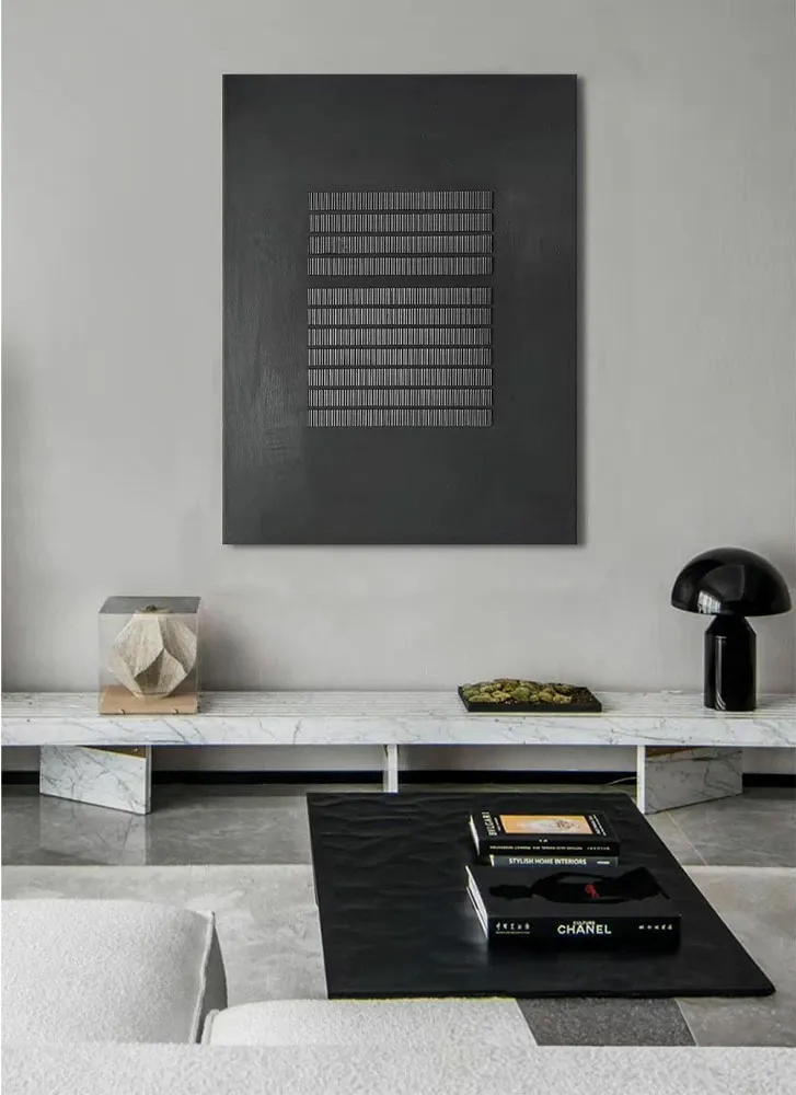 Pikturë dekorative BLACKSTORM, kanavacë e zezë, 75x100x3cm - 2