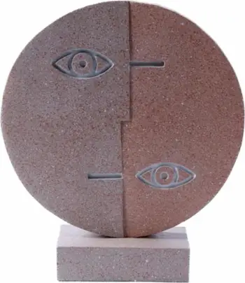 Dekor skulpturë CONTRASTO, polirezine, terrakotë, 25x8x29cm