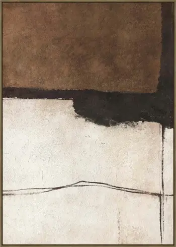 Pikturë dekorative me kornizë, Lost in Time, kanavacë, bezhë, e zezë, kafe, 80x120x4cm