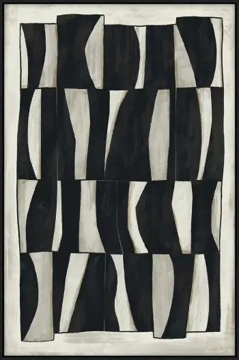 Pikturë dekorative Cebra, kornizë druri e zezë, kanavacë, 80x120x4cm