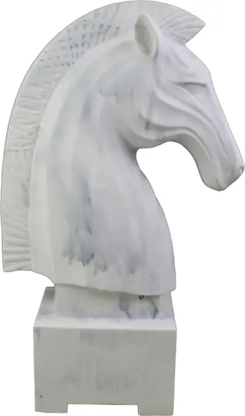 Dekor kalë Napoleon, polirezine, i bardhë, 29x16x45cm