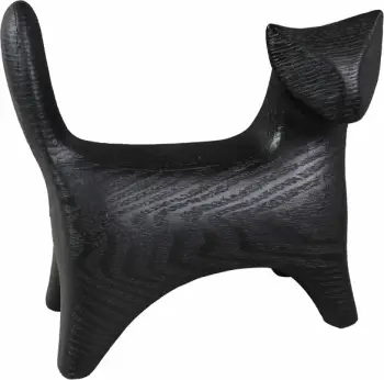 Dekor mace e zezë, AGGUATO, polirezine, 17.5x8.5x17cm