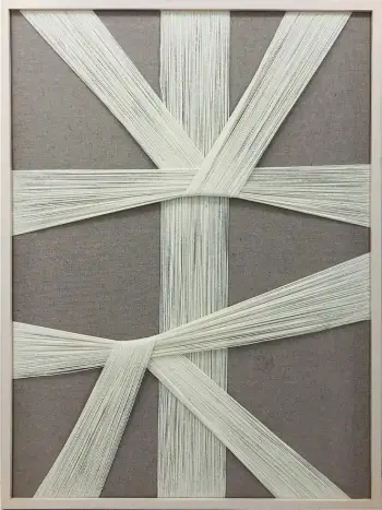 Pikturë dekorative Made of Art, dru, fije të bardha, 60x80x3cm