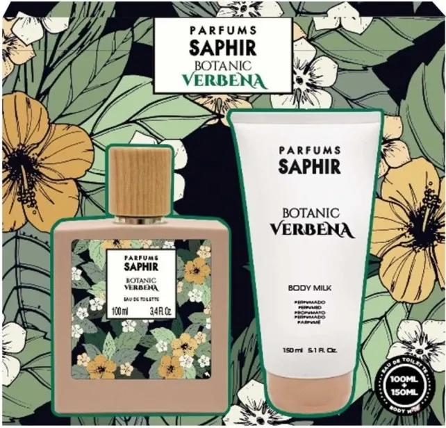 Set Eau de Toilette dhe body milk Saphir Botanic Verbena për femra, 100ml + 150ml - 1