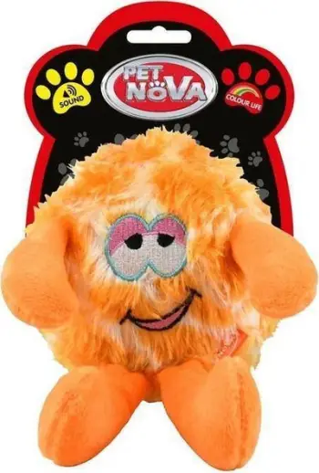 Lodër pelushi për qen Aqua Nova DOG LIFE STYLE Orange Monster, me tingull, portokalli