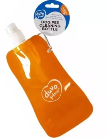 Shishe palosëse për pastrim urine qenësh duvoplus, plastike, me karabinë, blu