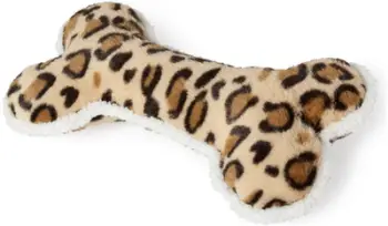 Lodër pelushi për qen Karlie Plush Toy Safari Bone, për qen të mesëm dhe të mëdhenj, shumëngjyrëshe