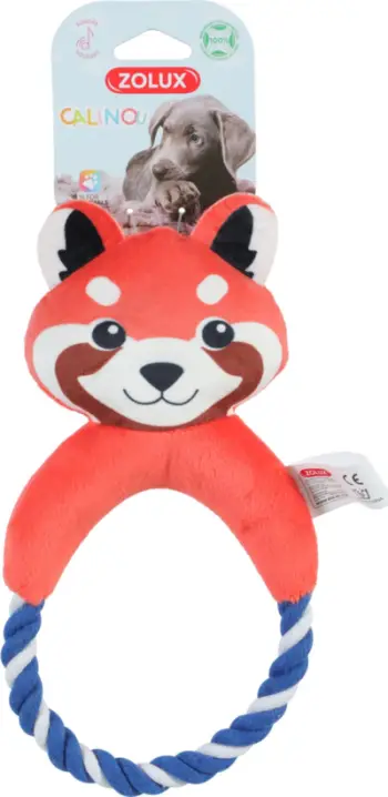 Lodër pelushi për qen ZOLUX CALINOU Panda, me litar, me tingull
