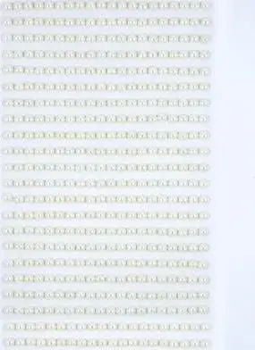 Perla vetëngjitëse Dalprint, 4mm, 440 copë, ngjyrë fildishi