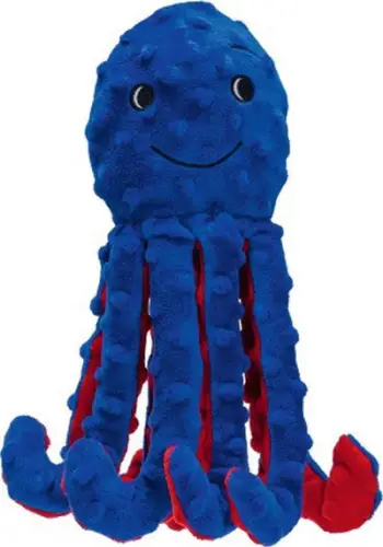 Lodër pelushi për qen Trixie Plush Octopus M, blu