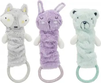 Lodër pelushi për qen Trixie Junior Dangling Animal, 33cm, me fletë kërcitëse, shumëngjyrëshe