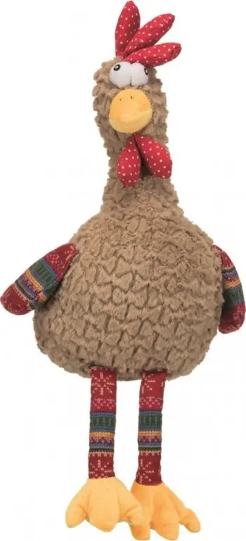 Lodër pelushi për qen Trixie Plush Rooster, 60 cm, kafe