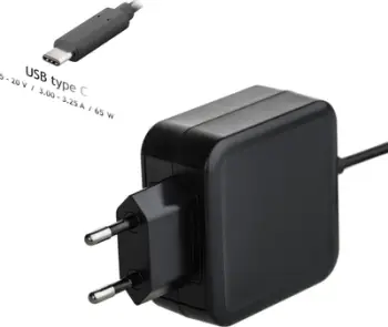 Përshtatës energjie laptopi Akyga, 65 W, i zi