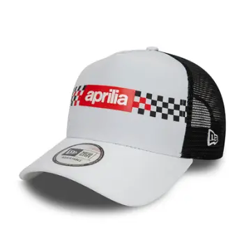 Kapelë Era Aprilia Checker Print A Frame Trucker, poliester, e bardhë
