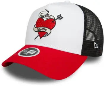 Kapele Era Womens Rhinestone Red A Frame Trucker, snapback, e kuqe