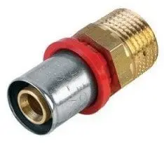 Adaptër i presuar TDM Brass ART 1630, 20x3/4", metalik