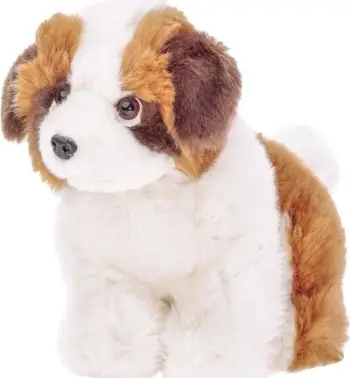 Lodër pelushi qen Saint Bernard Beppe, 20cm, e bardhë kafe