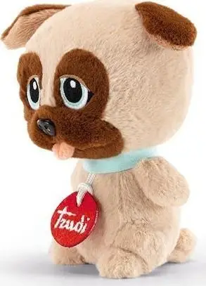 Lodër pelushi Trudi Friends Pug, për foshnje 0m+, kafe