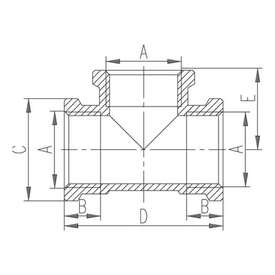 Përshtatës tresh Ferro T06Z, bronz, 6/4" - 2
