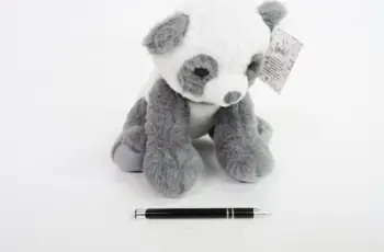 Lodër pelushi Tulilo Mascot Panda Zosia, 23 cm, bardh e gri