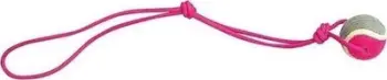 Lodër për qen Duvoplus Cotton Rope, 1 nyje, top tenisi, shumëngjyrëshe