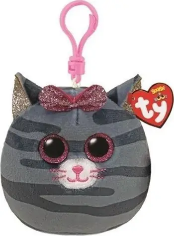 Lodër pelushi Ty Beanie, Kiki Cat Squishy Clip, 4"