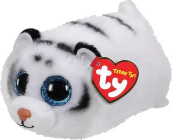 Lodër pelushi TY Tundra Tiger Teeny, e vogël, shumë e butë, shumëngjyrëshe