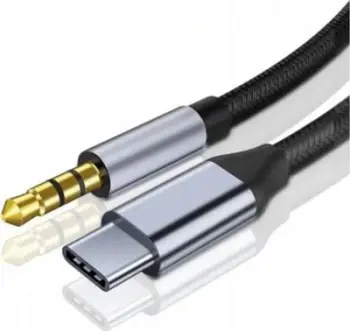 Adapter audio Zenwire USB C në 3.5mm, kabllo 1.5m, najloni, i zi