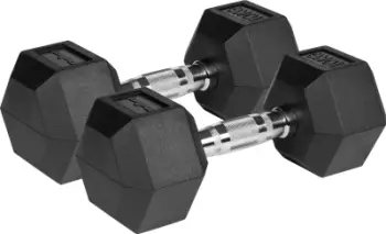 Peshë dore REBEL ACTIVE HEX, set 2x10kg, gize me gomë, e zezë