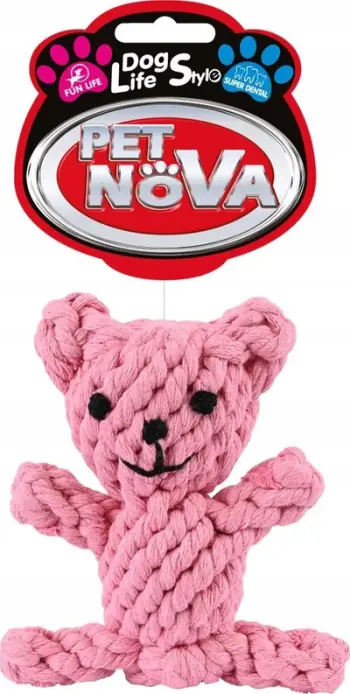 Lodër për qen Pet Nova Teddy Bear Small, pambuk, rozë