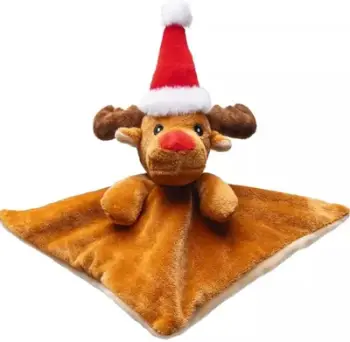 Lodër për qen Beeztees Cuddle Cloth Reindeer, pelush, me fishkëllimë, kafe