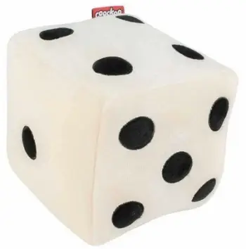 Lodër për qen Coockoo Roll the Dice, formë kubi, pelush, bardh e zi