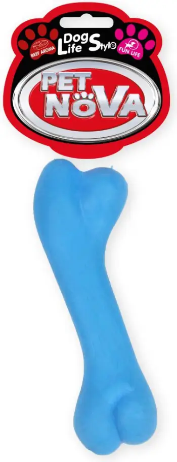 Lodër për qen Pet Nova TPR Bone, 12cm, e kaltër