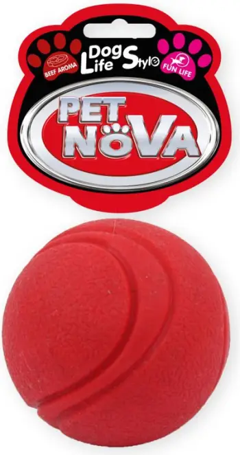 Top për qen PET NOVA TPR, 5cm, i kuq