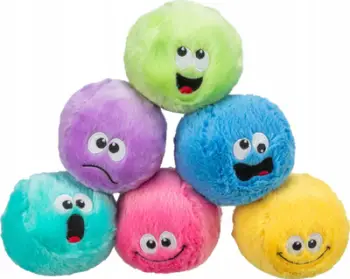 Lodër qeni Trixie Be Eco Smiley With Sound, top pelushi 10cm, me tingull, shumëngjyrëshe
