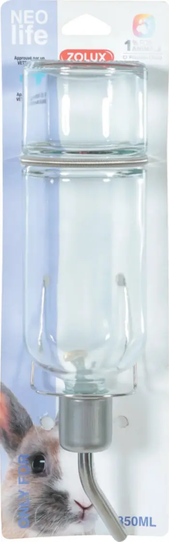 Shishe uji prej qelqi për lepuj Zolux Neolife, 350 ml, transparente