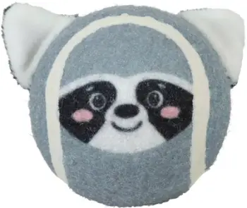 Lodër për qen Zolux Raccoon Tennis Ball, fishkëllimë, poliester i ricikluar, shumëngjyrëshe