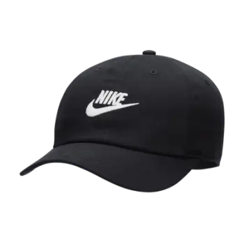 Kapelë për djem Nike Club, e rregullueshme, pambuk organik, e zezë me të bardhë