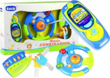 Lodër timon edukative Lean Sport Sound Educational Driver Set, me drita dhe tinguj, shumëngjyrëshe