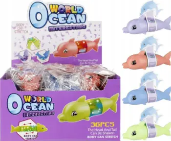 Lodër sensorike MEGA CREATIVE Lighting Sensory Tube Dolphin 523941, 12cm, me dritë, shumëngjyrëshe
