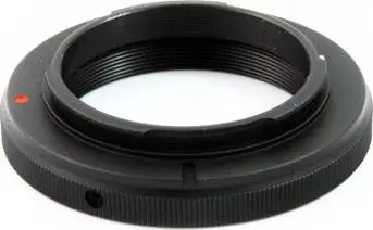Adapter objektivi Pixco Olympus 4/3 në T2, duralumin, i zi