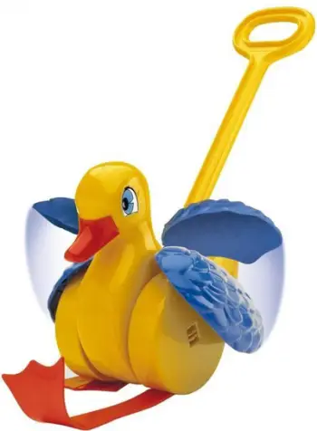Lodër shtytëse Quercetti Flap Duck, me tinguj, për fëmijë