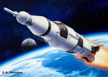 Lodër raketë modeluese NASA Apollo 11 Saturn V, edukative, për koleksionistë, shumëngjyrëshe