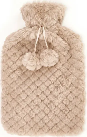 Shishe uji të nxehtë GiftDecor POMPON, 1.8L, me këllëf, bezhë