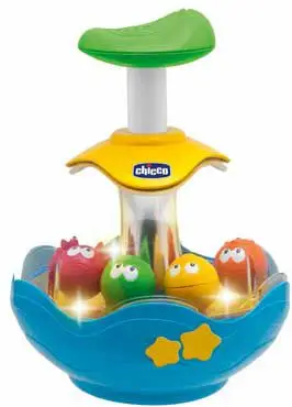 Lodër rrotulluese Chicco Aquarium Spinning Top, akvarium me figura, shumëngjyrëshe