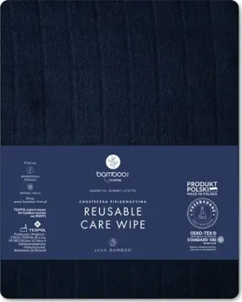 Peshqir bebesh Texpol Bamboo Diaper Classic, 30x30 cm, 100% bambu, navy i errët