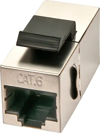 Adapter rrjeti LINDY 25999, RJ45 double coupler Cat.6, set 3 copë, i zi
