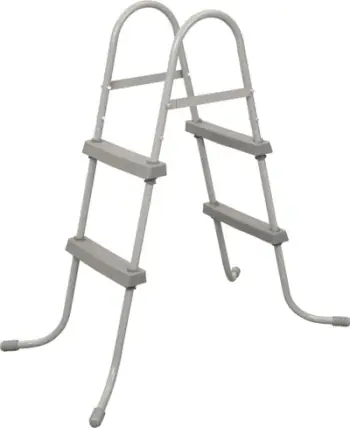 Shkallë për pishinë Flowclear me 2 hapa Bestway, 84 cm, gri