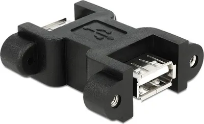 Adapter USB DeLOCK 65559, 2x USB Type A F në F, i zi - 1