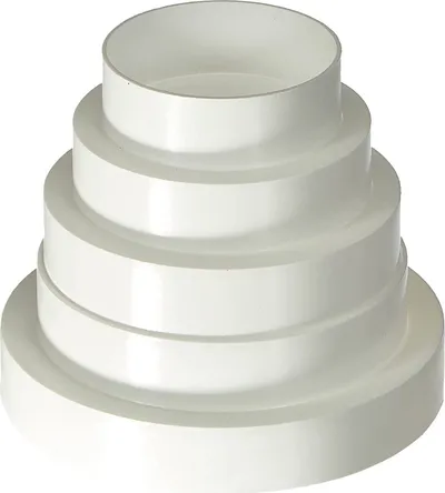Adapter ventilimi universal, 3 4 5 6", reduktues dhe rritës, i bardhë - 1